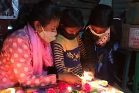 Diwali celebration with the underprivileged children