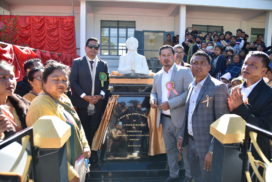Conrad Sangma unveils statue of founder of Sawlyngdoh Higher Secondary School