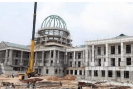 Dome of under construction Meghalaya Assembly building at Mawdiangdiang collapses