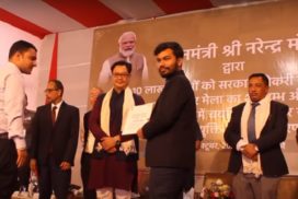 Kiren Rijiju distributes appointment letters to new appointees during Rozgar Mela