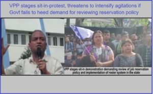 VPP stages sit-in-protest, threatens to intensify agitations if Govt fails to heed demand for reviewing reservation policy