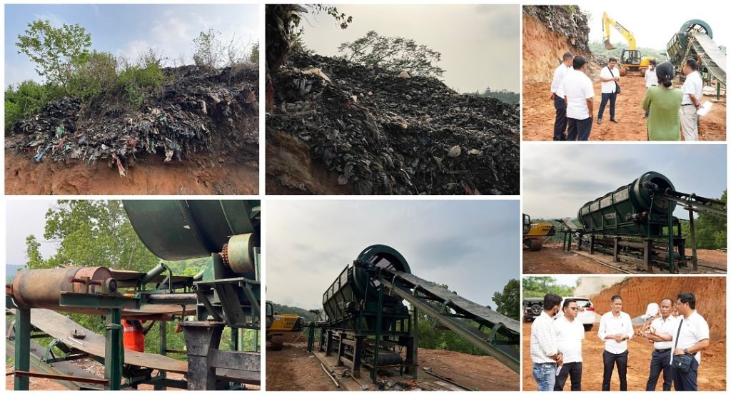 Meghalaya Chief Minister Conrad K. Sangma inspected the ongoing installation of the waste segregation machine at Rongkhon Songgital in Tura, West Garo Hills, along with PHE Minister Marcuise Marak and Chairman MUDA, Wailadmiki Shylla.