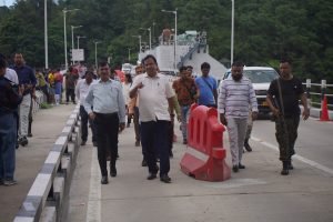 Hon’ble Power Minister Shri AT Mondal inspects Umiam Bridge, notes significant progress