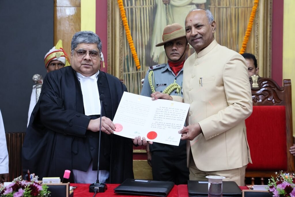 Justice Indra Prasanna Mukerji was sworn in on Thursday as the Chief Justice of the Meghalaya High Court