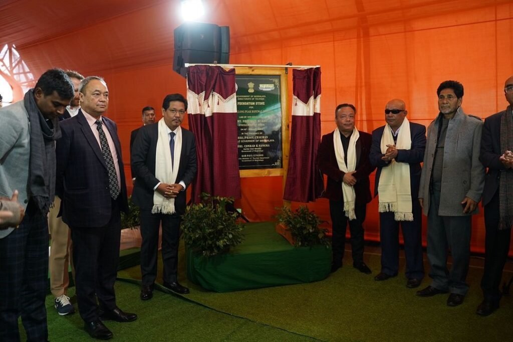 Conrad K. Sangma unveiled the foundation stone for the Shillong Ropeway Project at Shillong Peak