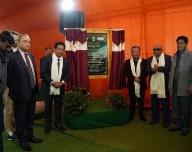 Conrad K. Sangma unveiled the foundation stone for the Shillong Ropeway Project at Shillong Peak