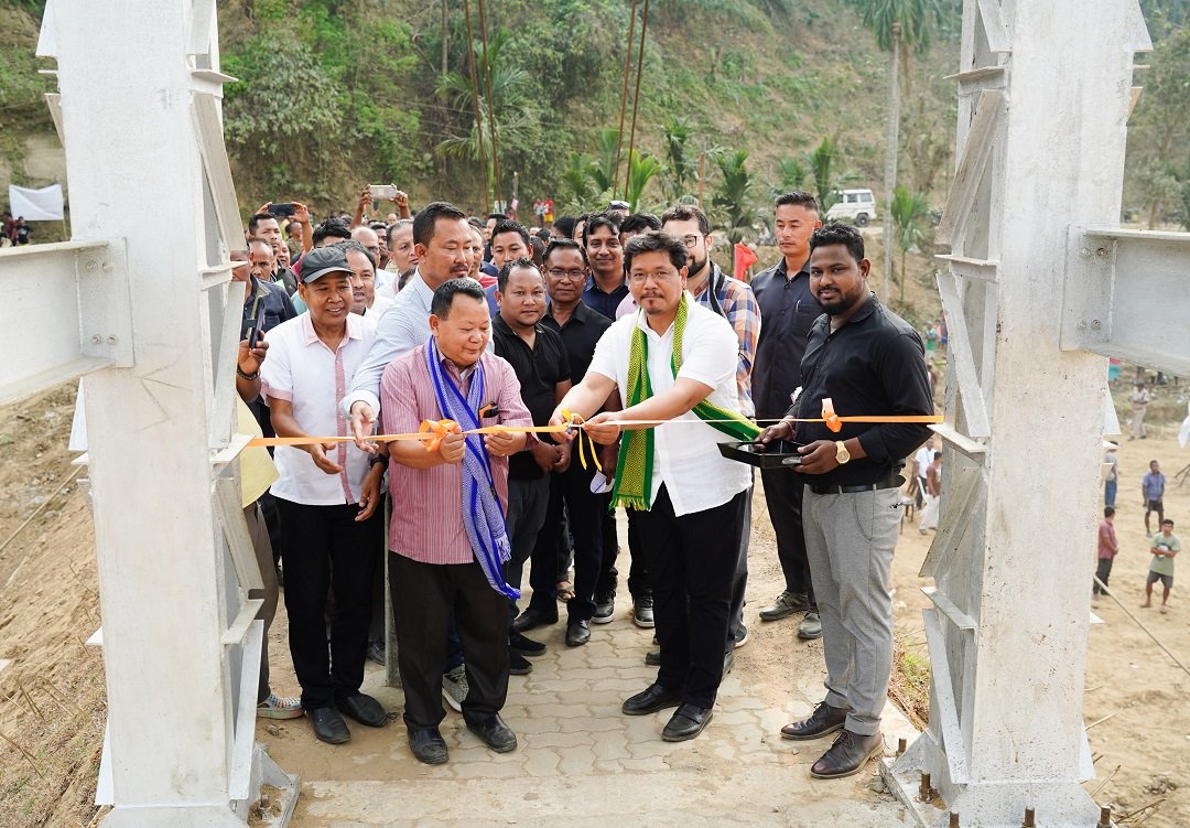 The 80-meter-long bridge over the Bandra river connects Sesengpara Kherapara road to Dombagre village and will benefit over 2000 people.