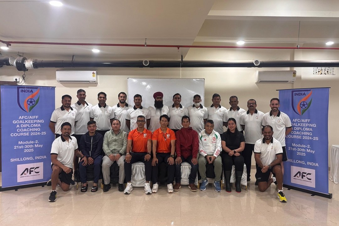 Senior level AFC goalkeeping coaching course held in Shillong