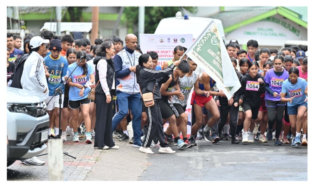 5K Run Held in East Khasi Hills District to Commemorate International Day Against Drug Abuse and Illicit Trafficking