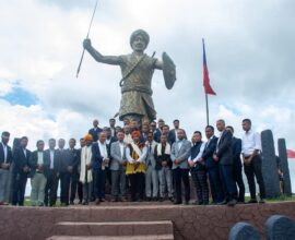 24-Foot Statue of U Tirot Sing Syiem Unveiled at Laitarted to Mark His 190th Death Anniversary