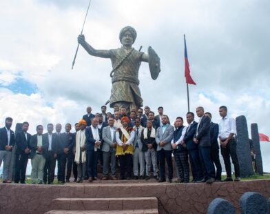 24-Foot Statue of U Tirot Sing Syiem Unveiled at Laitarted to Mark His 190th Death Anniversary