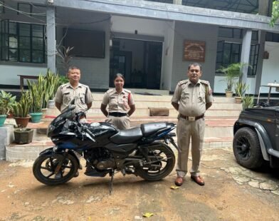Stolen Bike Recovered by Bajengdoba Police, Handed Over to Dudhnoi Authorities for Further Investigation
