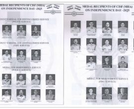 Police Medals Awarded to CISF Officers and Personnel on Independence Day 2025