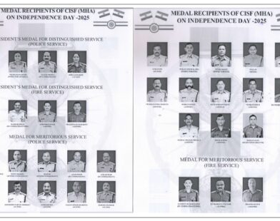 Police Medals Awarded to CISF Officers and Personnel on Independence Day 2025