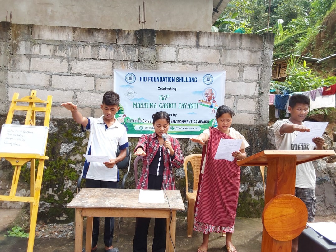 HID Foundation Shillong Marks Gandhi Jayanti with Cleaning Drive in Nongpoh