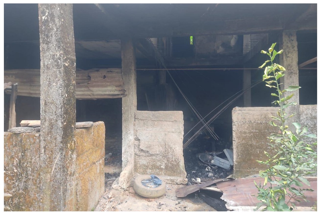 House Reduced to Ashes in Nongkenbah Fire; Losses Estimated at ₹15 Lakh