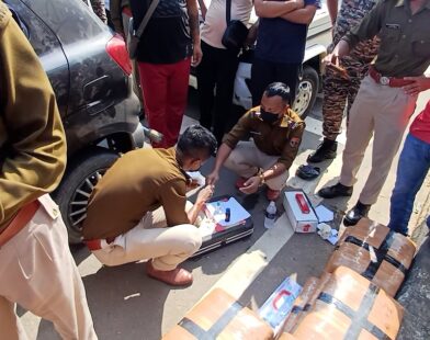 Police Seize Vehicle Carrying 28 Bags of Ganja in Nongpoh
