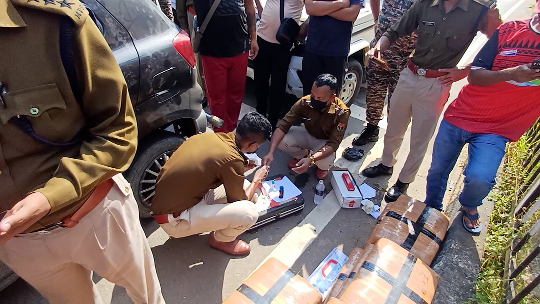 Police Seize Vehicle Carrying 28 Bags of Ganja in Nongpoh