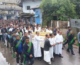 Thousands Pay Final Respects to Late Rev. Fr. Hilarius Lamare in Jowai