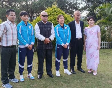 Two Meghalaya Football Stars of the Indian National Women’s Team Receive Grand Welcome on Returning Home
