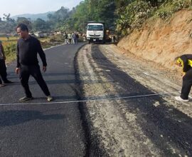 MLA Mayral Born Syiem Inspects Progress of Nongpoh–Umden Road Project