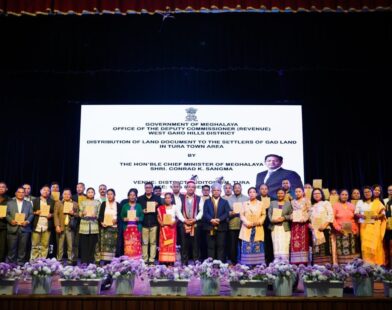 Meghalaya CM hands over periodic land documents to 754 households in Tura SHILLONG, DEC 12: Eight localities in Tura town, comprising 754 households, were overwhelmed with tears of joy today as they were finally awarded periodic lease documents for the land they had been living on for years. These families have long resided on encroached government land, facing uncertainty and difficulties. The documents were handed over by Chief Minister Conrad K. Sangma in the presence of Cabinet Minister Marcuise N. Marak. Chief Minister Conrad K. Sangma recalled the long-standing concerns of these communities and said, “Whenever our leader P.A. Sangma visited the localities in Tura, people would come to him with their concerns about living on government land and the various problems they faced. Most of these localities had no approach roads, no electricity, no water supply. They also struggled to obtain caste certificates, birth certificates, and other essential documents. Years later, when I contested the election in Tura, people from these same localities brought up the same concerns. So I decided to take this issue up. It was difficult, but with concerted effort, we have managed to find a solution.” At today’s handing-over ceremony, 452 bighas of land were provided to the public under periodic lease documents. The Chief Minister became emotional as he recalled the efforts of P.A. Sangma. “P.A. Sangma tried to resolve this issue. It was long pending… He would always say, ‘Who are these people living on government land? They are our people, and we must help them.” Conrad paused, fumbling for words, with tears in his eyes. Despite the emotions, the joy of resolving one of the most critical issues of Tura town was evident. He added, “He (Purno) told me that if God gives you the opportunity, you must endeavour to resolve the problems of our people. P.A. Sangma always shared with us his vision for the people, the public and the community, and taught us to put people first.” Reflecting on the decision, he said, “…Being in public life is about serving the people. This was a very difficult decision, not a simple one - but because of the vision and principles of P.A. Sangma, we were able to take it forward and resolve the issue.” The Chief Minister also clarified that the decision was not politically motivated. “I could have taken this decision just before the election, but our intention was to genuinely serve the people and provide relief.” He urged the localities to accept the land documents and comply with the instalment payments. “I am not forcing anyone to accept it. As long as Conrad is in the chair, we will not evict anyone. But I worry about what will happen after me. So, when such an opportunity is given, people should take advantage of it.” He informed the public that the land documents are renewable and that the lease amount has been fixed at a nominal rate. He also announced that church land and graveyards will be exempted, and directed the Deputy Commissioner to follow due procedures for allotting land to the respective localities. The Settlement of Government Land under Tura Town Area, West Garo Hills District was initiated during the year 2023-2024. The cabinet meeting which was held on 26th November 2025 had approved the settlement of Government Land under Tura town area, West Garo hills district at 8 localities to the 754 households measuring a total of 149.5 acres or 452 Bighas. The map of the 8 localities where land settlement had been undertaken was prepared through a joint survey conducted by the Revenue Branch, Deputy Commissioner Office, Tura, District Urban Planner, District Urban Affairs Unit, Tura and DPMU-West Garo Hills, MBMA. The eight localities are – Dakopgre Ronggi Songgital, ITI Upper Matchakolgre, Meghalaya Survey School locality, Sepoy Colony DC office locality, Deringgagre locality, Chinap Aslang locality and Nikwatgre locality. As per phase one of the land settlement, the 8 localities having an area of 211.5 Bighas are given a lease from the Deputy Commissioner (Revenue), West Garo Hills on behalf of the State government. The lease agreement between the household and the Govt. will be for a period of 30 years. The maximum area of land to be allotted to per household/family will be 0.69 Bighas or 10,000 sq.ft. Every household for the lease land may be paid certain fixed/calculated amount annually to the Govt. as land tax (Rs. 2,000 per bighas) (reference taken from the settlement done in Williamnagar at Balsri Gittim and Warima Locality in the year 2022). Every household/families will pay fixed settlement amount/one time settlement amount which will be allowed to pay maximum in 3(three) instalments.