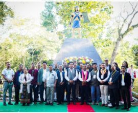 SHILLONG, DEC 12: Meghalaya Chief Minister Conrad K. Sangma on Friday announced that the story of Pa Togan Nengminja Sangma will be properly scripted for plays and dramas to be used in schools and colleges. This initiative aims to encourage the younger generation to connect with the stories of their forefathers. He expressed delight that a short play on Pa Togan had already been prepared. Announcing the government’s new initiative, he said, “We will encourage schools and colleges to organise plays and dramas on the lives of Meghalaya’s freedom fighters. A detailed script on Pa Togan’s life will be prepared and shared with educational institutions so that students can enact his story. This will help create awareness and inspire our youth to stay connected with their roots.” He made these remarks while attending the 153rd Death Anniversary of Pa Togan Nengminja Sangma at Togan Park, Chisobibra, Williamnagar, East Garo Hills. The solemn programme paid tribute to the courage, sacrifice, and immortal legacy of the revered Garo freedom fighter whose life continues to inspire generations. Speaking on the occasion, Chief Minister Conrad K. Sangma said that the 153rd Death Anniversary of Pa Togan serves as an important reminder of the heroic deeds and sacrifices made for the Garo community and the nation. He said, “Pa Togan stood up against the British Empire and sacrificed his life for the nation. His bravery was born out of deep love for his land and his people. As A’chik, we should be proud of Pa Togan. He fought to protect our land, our identity and our freedom. Our youth must be told about his deeds, his values and the ideologies he stood for.” The Chief Minister stressed that the past carries the legacy of a people, and it is the responsibility of every generation to pass it on. “Our past reminds us of who we are, and we must continue reminding our future generation, especially the youth, about stories like that of Pa Togan. They must grow up knowing the heroes who shaped our land.” He assured that the Government would continue to support the Pa Togan Nengminja Sangma Memorial Association in organising the annual commemoration. He also informed that under the World Tourism Day Community-led Tourism Fund and the Chief Minister’s Special Development Fund (CMSDF), the government has funded close to ₹17 lakh for infrastructure development at Chisobibra and will soon release an additional ₹20 lakh to further improve the site. Cabinet Minister Marcuise N. Marak expressed admiration for Pa Togan’s courage. He said that Pa Togan’s sacrifice is a shining example of patriotism, leadership and unity, and emphasised the importance of preserving historical narratives that strengthen community pride. He also thanked the organisers and the community for carrying forward the legacy of the warrior hero year after year. “Heroic Story of Pa Togan Sangma” The year was 1872. The forests of Rongrenggre whispered with urgency. Rumours had spread that British troops were marching into Garo Hills, seizing land and demanding submission. But in the heart of the dense forest stood a young leader whose courage was larger than the might of the empire, Pa Togan Nengminja Sangma. Togan rallied his warriors near a giant cotton tree. He held not guns, but shields made of banana stems, a symbol that courage does not come from weapons, but from the spirit of a people who refuse to bow. “Chakatbo!” he called to his men. “The land we stand on is not just soil; it is the pride of our forefathers. Today we fight not for ourselves, but for every A’chik child yet to be born. As the British army advanced with rifles and bayonets, Togan and his warriors charged with battle cries that echoed across the hills. The clash was fierce. Outnumbered and out-armed, the A’chik warriors fought with unmatched spirit. Pa Togan fought at the front, shielding his men and striking with unyielding determination. Even when he was surrounded, his voice rose across the battlefield: “A’chik janggi ong∙na! Our land must live!” He fell that day, but not in defeat. His sacrifice ignited a fire that still burns in the hearts of the Garo people. His courage became a legend, his name a symbol of defiance, a reminder that freedom is earned by those who fear nothing except losing their identity.