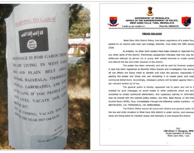 Social Activist Urges Govt to Act on Alleged ISIS-K Threat in West Garo Hills