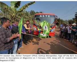 Ampri Valley Witnesses Historic Flag-off of ASTC Bus Service at Magurshila