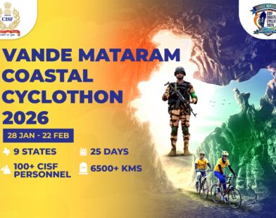 CISF Flags Off ‘Vande Mataram Coastal Cyclothon–2026’ at Shillong Airport