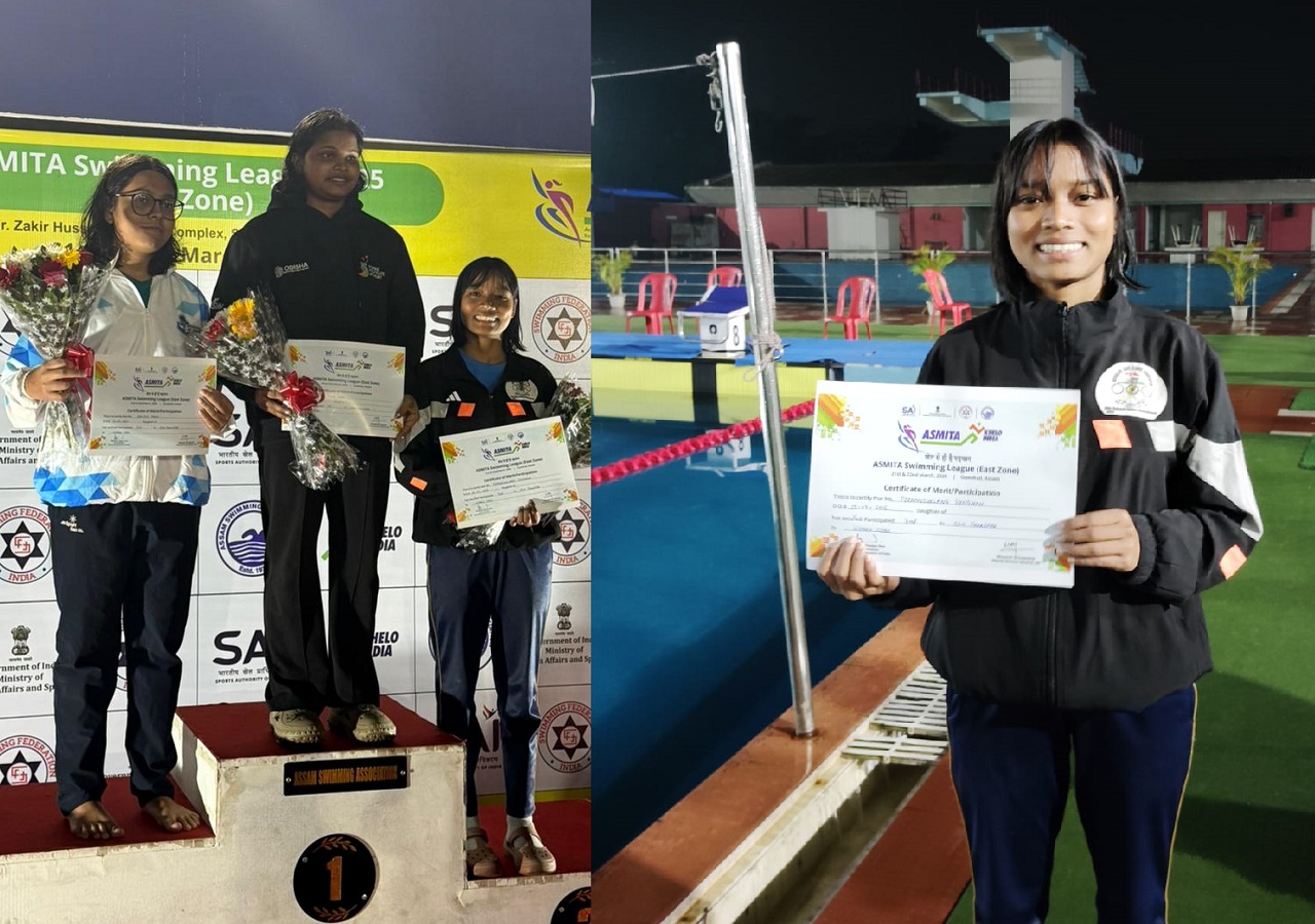 Meghalaya swimmer Pdiangsuklang Syngwan secures bronze at ASMITA Women Swimming League