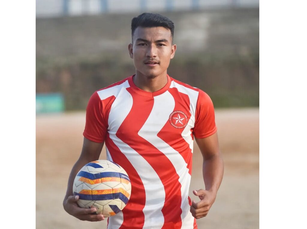 Nelson Rymbai starred for Langsning with a hat-trick (7’, 10’, 88’),