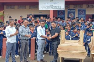 Local Leader Donates Benches and Desks to Diwon Secondary School in Ri-Bhoi