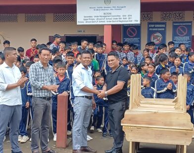 Local Leader Donates Benches and Desks to Diwon Secondary School in Ri-Bhoi