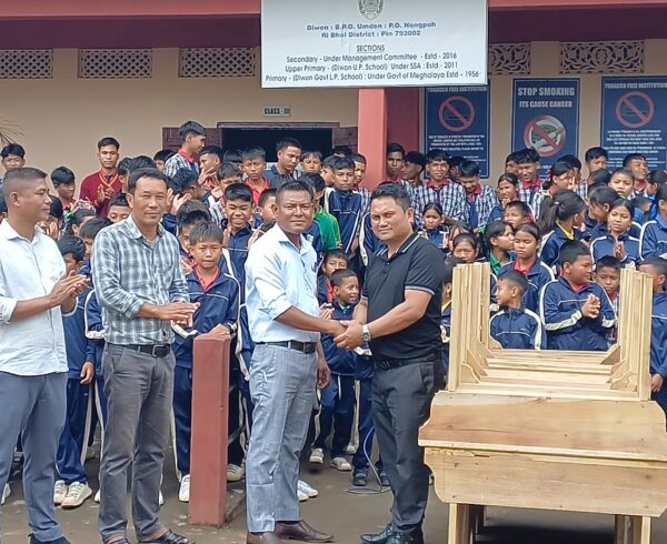 Local Leader Donates Benches and Desks to Diwon Secondary School in Ri-Bhoi