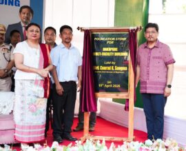 Meghalaya CM lays the base for a multi-facility building at Dakopgre in West Garo Hills