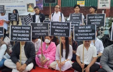 Protest in Shillong for Manipur children: MECS urges Govt to book culprits