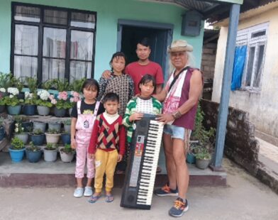 Lou Majaw Gifts Keyboard to Visually Impaired Musician, Inspires with Musical Duet