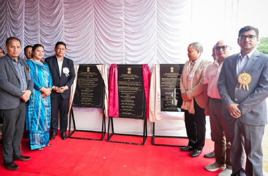 CM lays foundation for Rs 488 Cr road projects in East Jaintia Hills