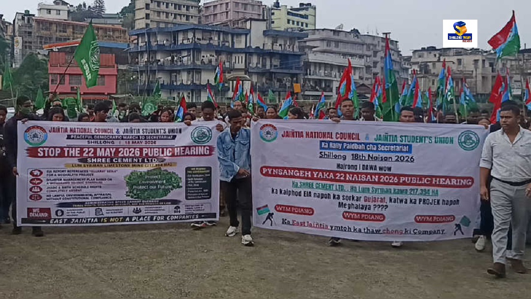 JNC, JSU Intensify Protest Against Shree Cement Hearing, Accuse Govt of Intimidation in Meghalaya