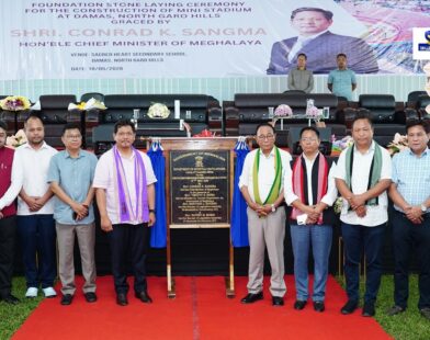 Meghalaya CM lays foundation stone for mini stadium at Damas in NGH