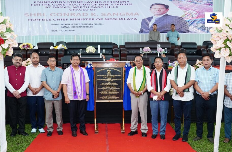 Meghalaya CM lays foundation stone for mini stadium at Damas in NGH