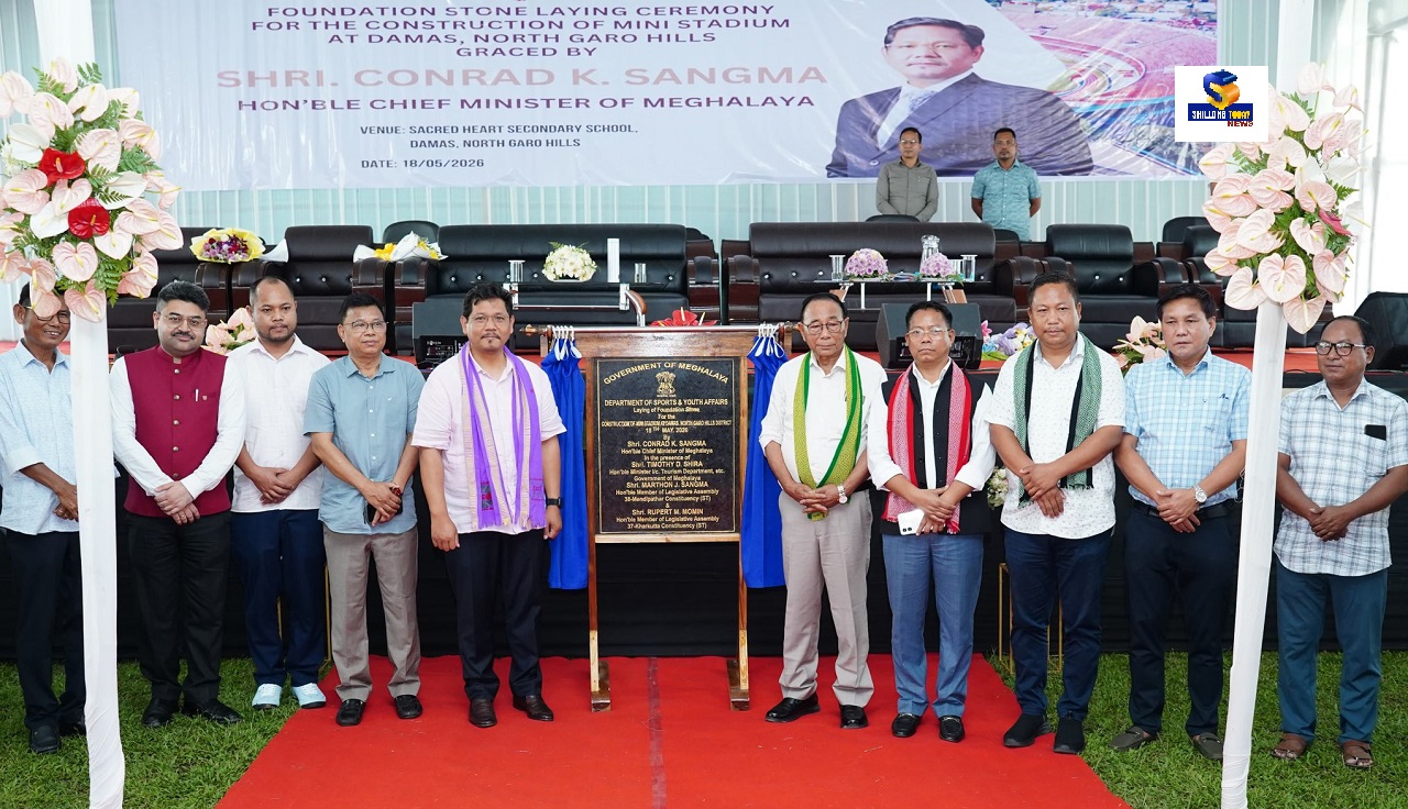 Meghalaya CM lays foundation stone for mini stadium at Damas in NGH