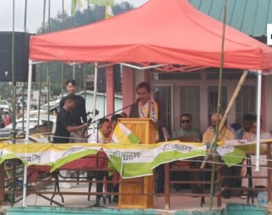 NPP Holds Public Meeting at Iew Mawhati Ahead of Shillong MP Bypoll