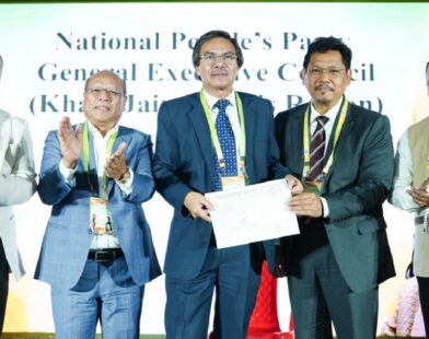 NPP formally announces Dr Nonglait as Shillong LS bypoll candidate; CM says ‘will win this election’.