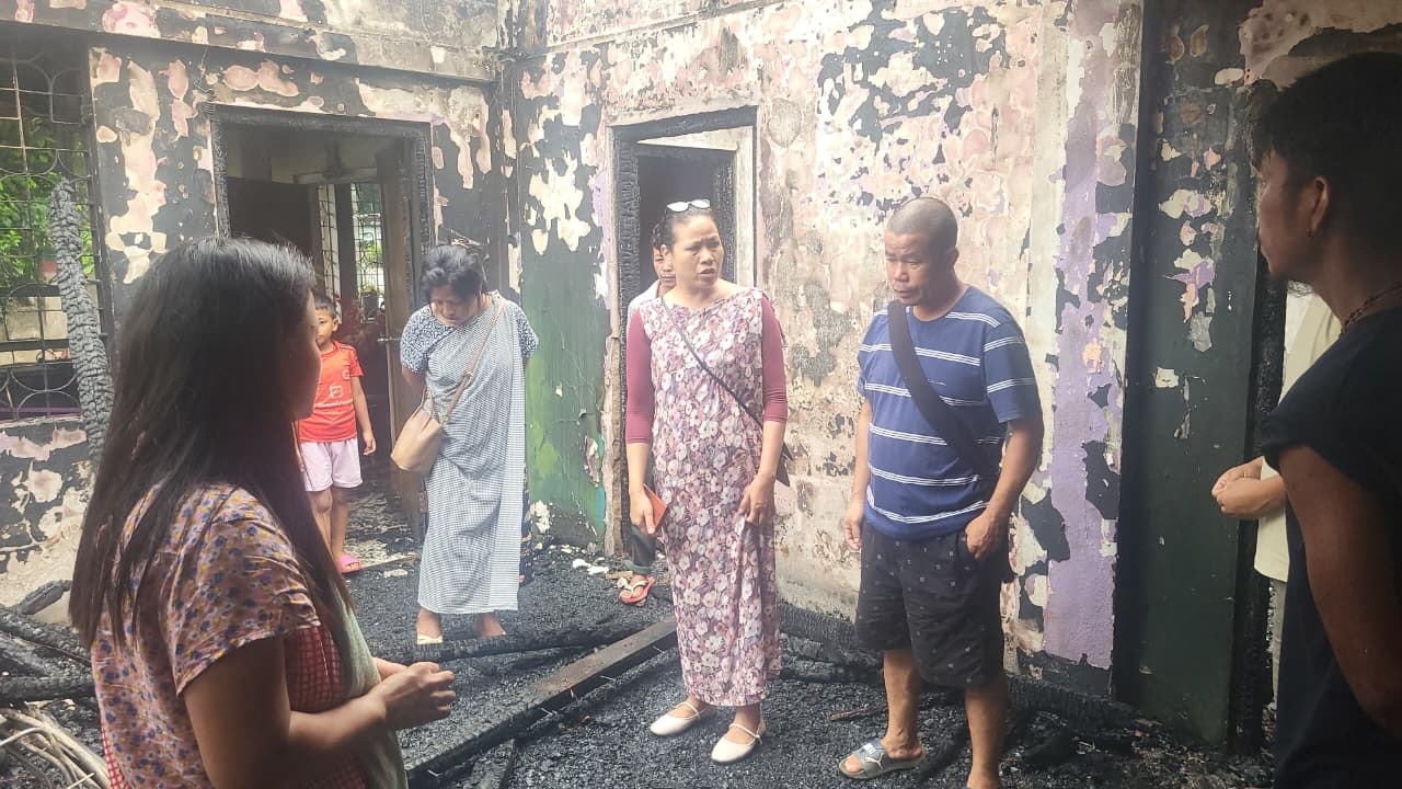 Mother, Two Children Escape Unhurt as Fire Guts House in Ri Bhoi