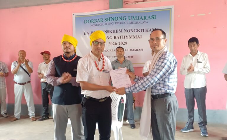 Umjarasi Dorbar Shnong Reinstates Moris Lyngdoh as Rangbah Shnong, Everstone Marbaniang as Secretary