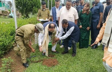 Union Health Minister JP Nadda Leads Tree Plantation Drive at Shillong Golf Course on World Environment Day