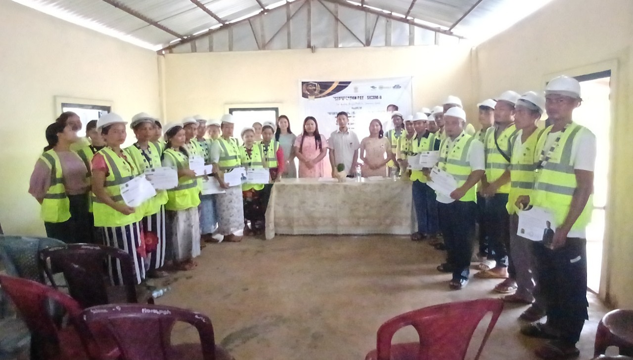 30 Trainees Awarded Certificates After Completing Mason Tiling and Marble Granite Training in Ri Bhoi