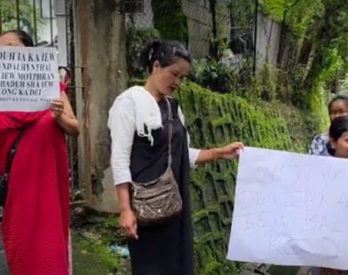 Hawkers stage protest in Shillong, demand elections for TVC to end bias